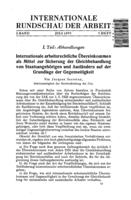 International labour conventions as a means of assuring identity of treatment for national and foreign workers on a basis of reciprocity