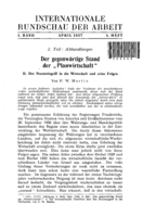The present status of economic planning: II, the problems involved