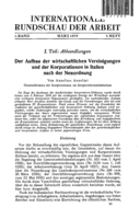 Trade associations and corporations in Italy after the recent reforms