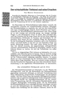 Economic depression and its causes