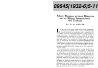 Albert Thomas, primer Director de la Oficina Internacional del Trabajo