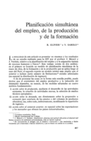 Planificación simultánea del empleo, de la producción y de la formacion