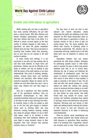 Gender and child labour in agriculture: World Day Against Child Labour, 12 June 2007