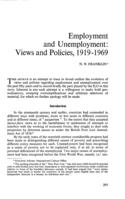 Employment and unemployment: views and policies, 1919-1969