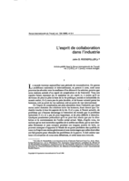 L'esprit de collaboration dans l'industrie