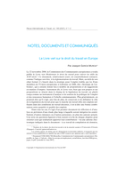 Le livre vert sur le droit du travail en Europe