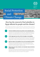 Social protection and climate change: how has the removal of fuel subsidies in Egypt affected its people and the climate?