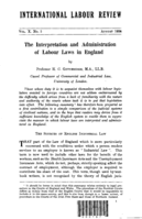The interpretation and administration of labour laws in England