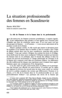 La situation professionnelle des femmes en Scandinavie