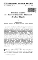 Economic enquiries as a basis for democratic adjustment of labour disputes