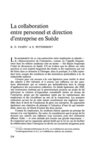 La collaboration entre personnel et direction d'entreprise en Suède