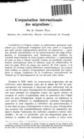 L'organisation internationale des migrations