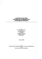 A survey of HIV AIDS information dissemination for migrant workers