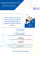 Introducing the peace and conflict Analysis: guidance for ILO’s programming in fragile and conflict-affected contexts