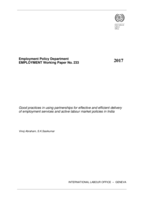 Good practices in using partnerships for effective and efficient delivery of employment services and active labour market policies in India