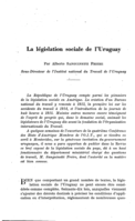 La législation sociale de l'Uruguay