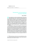 Globalization and perceptions of social inequality
