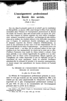 L'enseignement professionnel en Russie des soviets: [II]