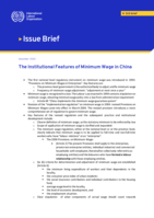The institutional features of minimum wage in China
