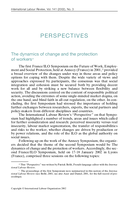 The dynamics of change and the protection of workers