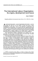 The International Labour Organisation: its origins, development and future