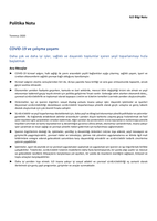COVID-19 and the world of work: jump-starting a green recovery with more and better jobs, healthy and resilient societies