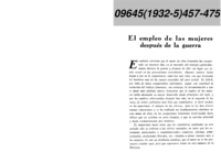 El empleo de las mujeres después de la guerra