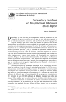 Recesión y cambios en las prácticas laborales en el Japon