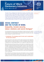Social contract and the future of work: inequality, income security, labour relations and social dialogue