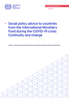 Social policy advice to countries from the International Monetary Fund during the COVID-19 crisis: continuity and change