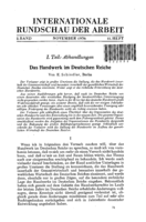 Handicrafts in Germany