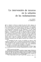 La intervención de terceros en la solución de las reclamaciones