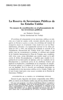 La reserva de inversiones públicas de los Estados Unidos: un ensayo de coordinación en el planeamiento de las inversiones públicas