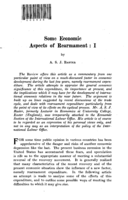 Some economic aspects of rearmament: I