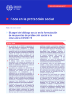 El papel del diálogo social en la formulación de respuestas de protección social a la crisis de la COVID-19