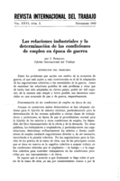 Las relaciones industriales y la determinación de las condiciones de empleo en época de guerra