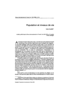 Population et niveaux de vie