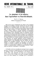 Le planisme et les salaires dans l'agriculture en Nouvelle-Zélande