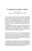 La inspección del trabajo en Europa