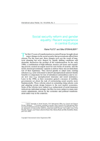 Social security reform and gender equality: recent experience in central Europe