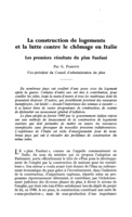 La construction de logements et la lutte contre le chômage en Italie: les premiers résultats du plan Fanfani