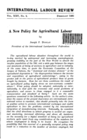 A new policy for agricultural labour