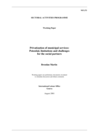 Privatization of municipal services: potential, limitations and challenges for the social partners : working paper