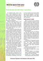 Rural education and child labour in agriculture: World Day Against Child Labour, 12 June 2007