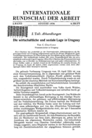 The economic and social situation of Uruguay