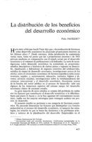 La distribución de los beneficios del desarrollo económico