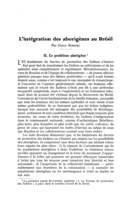 L'intégration des aborigènes au Brésil: II / Le problème aborigène