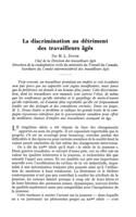 La discrimination au détriment des travailleurs âgés