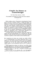 L'emploi des femmes en Grande-Bretagne