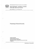 Financing of social security